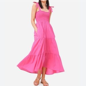 XiRENA Lorraine Pink Summer Dress Size M